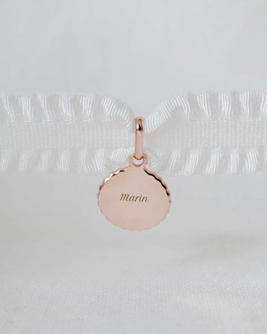 Bracelet Madeleine canelé enfant plaqué or rose