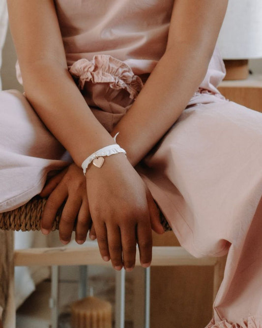 Bracelet Simone perlé enfant plaqué or rose
