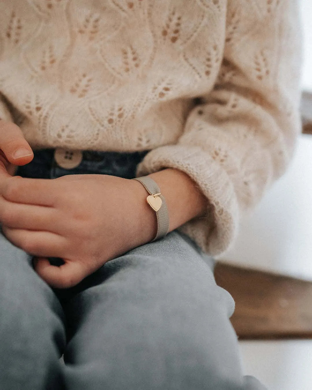 Bracelet Simone perlé enfant plaqué or jaune