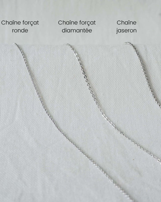 Chaîne argenté rhodié
