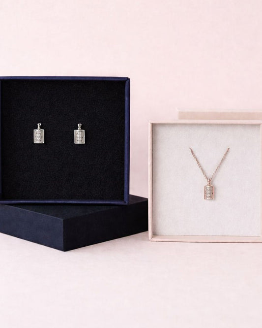 Coffret des amoureux palladium - plaqué or rose - Mon Petit Poids