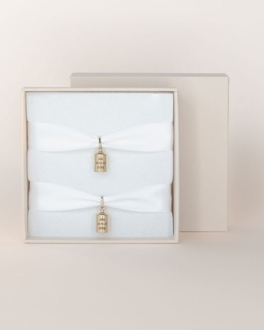Coffret duo pendentifs - Mon Petit Poids plaqué or jaune