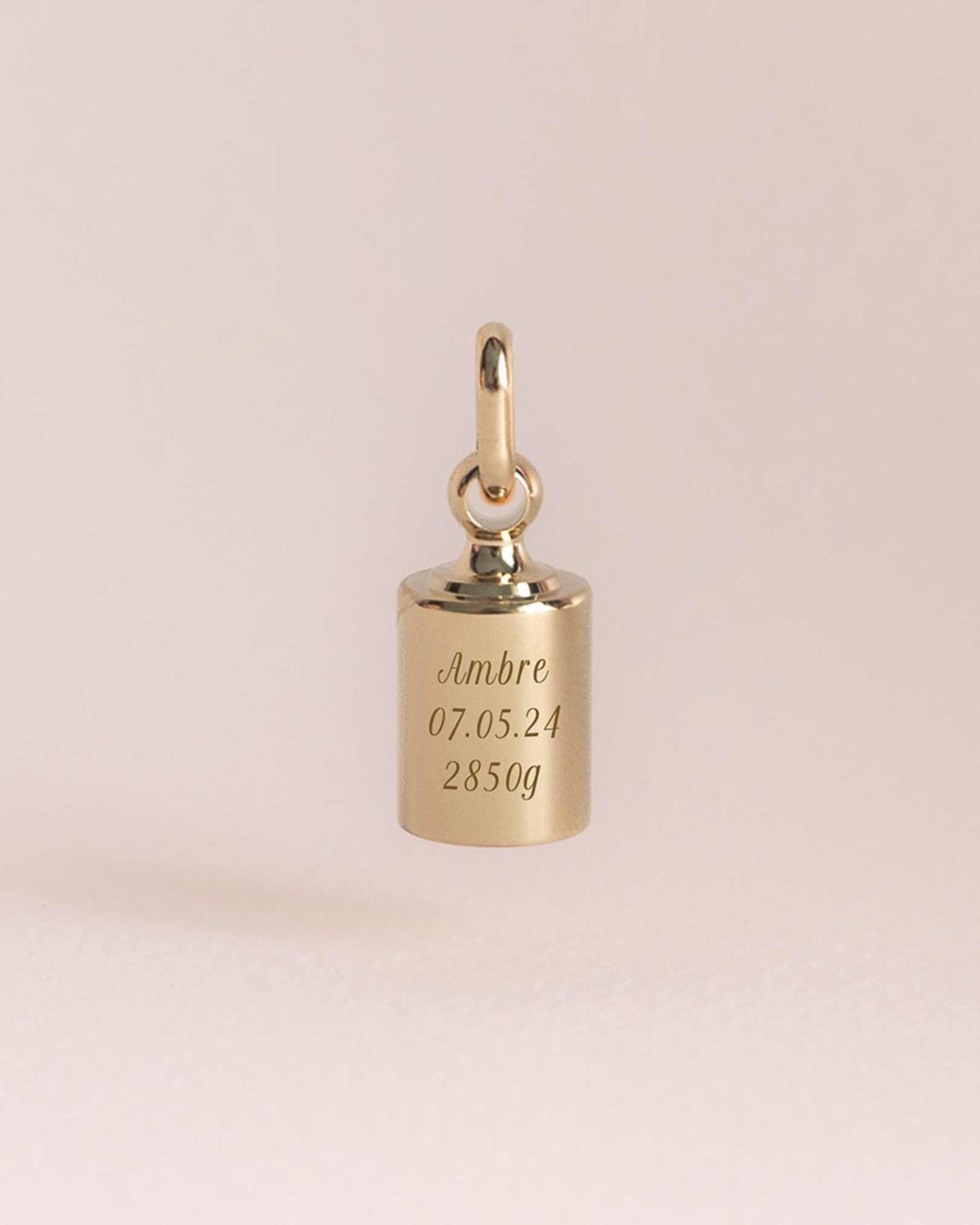 Coffret duo pendentifs - Mon Petit Poids plaqué or jaune