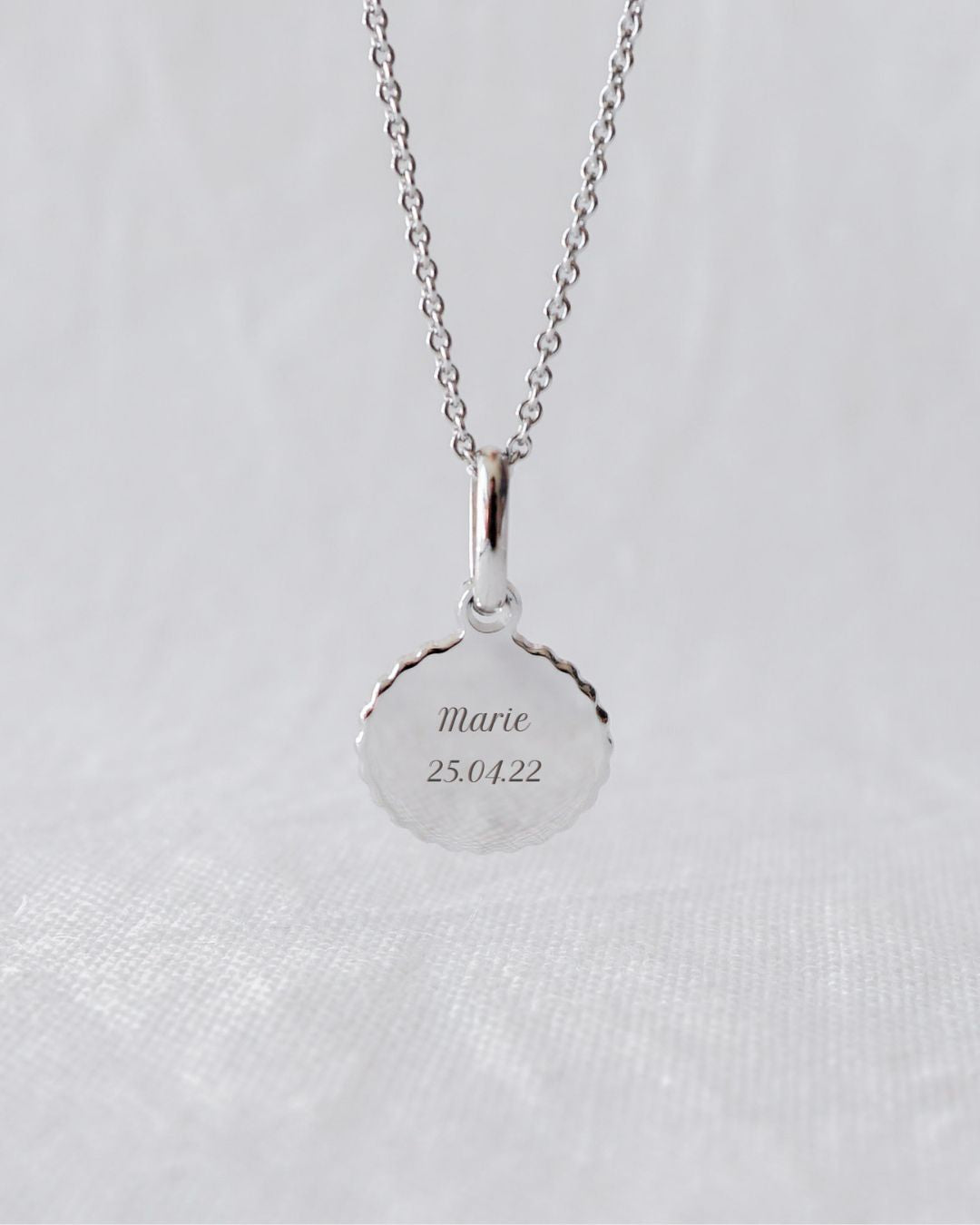 Collier Madeleine canelé argenté rhodié