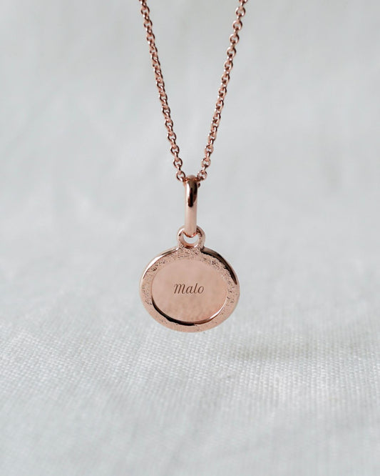 Collier Madeleine martelé plaqué or rose