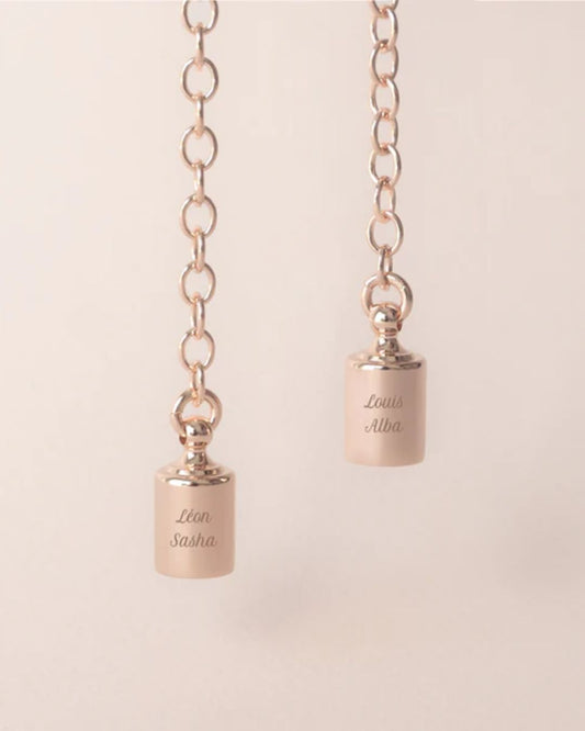 Collier Mes Petits Poids plaqué or rose