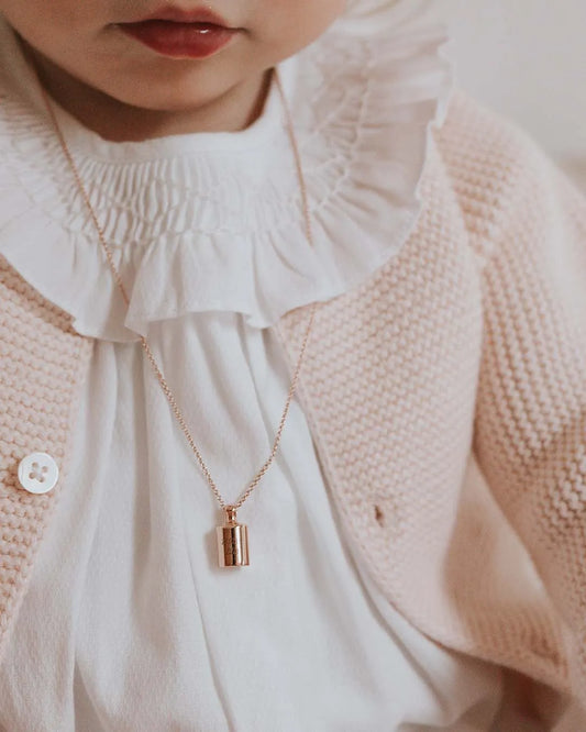 Collier Mon Petit Poids enfant plaqué or rose
