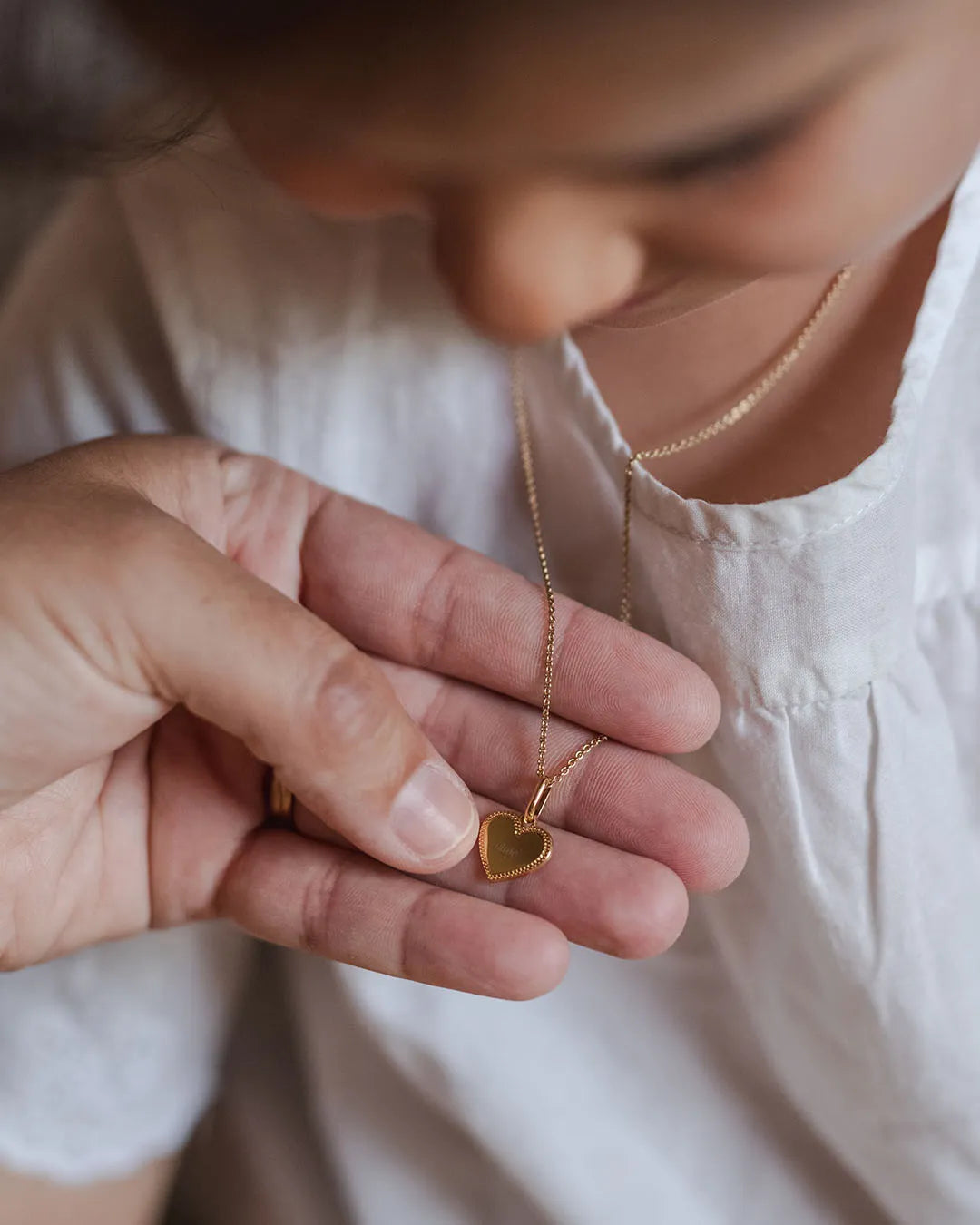 Collier Simone perlé enfant plaqué or jaune