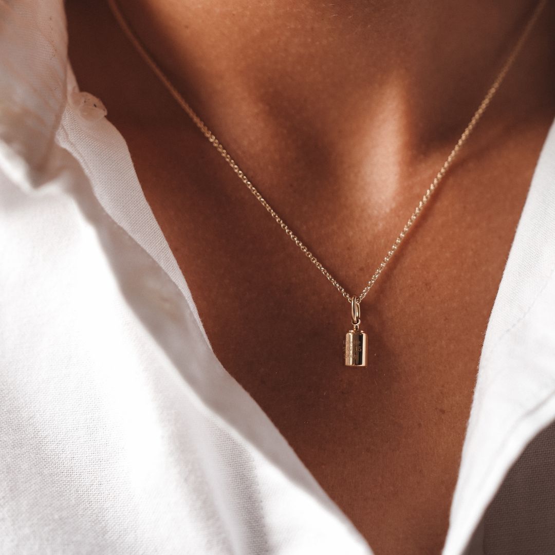 Collier Emotion en or jaune 18 carats gravé
