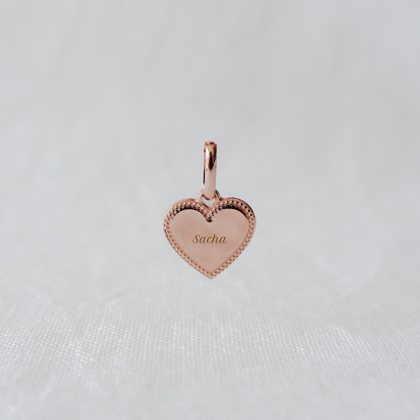 Médaille Simone perlé enfant plaqué or rose