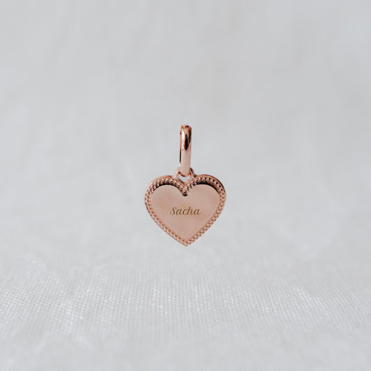 Médaille Simone perlé enfant plaqué or rose