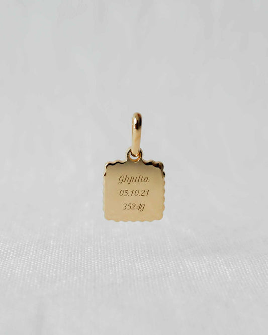 Médaille Alice canelé plaqué or jaune