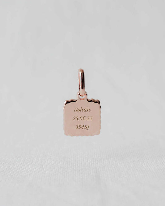 Médaille Alice canelé plaqué or rose