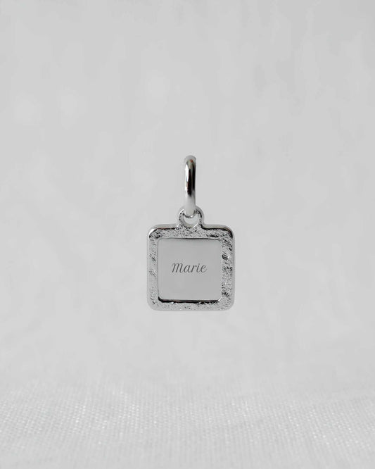 Médaille Alice martelé argenté rhodié