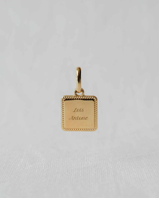 Médaille Alice perlé plaqué or jaune