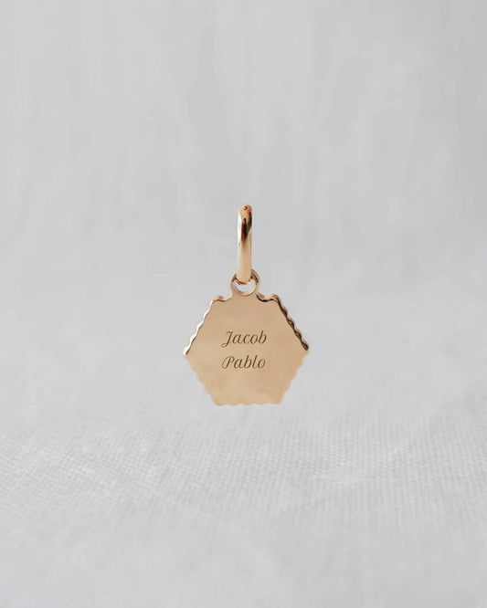 Médaille Henriette canelé plaqué or jaune