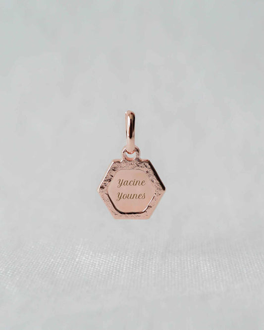 Médaille Henriette martelé plaqué or rose