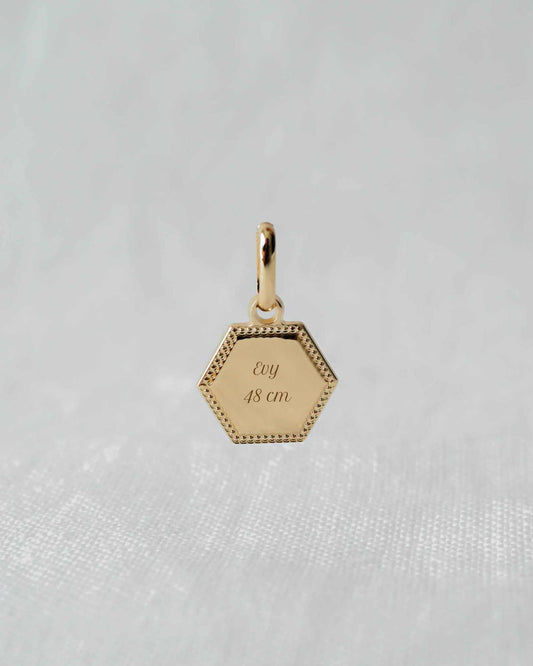 Médaille Henriette perlé plaqué or jaune