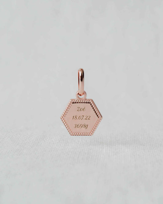 Médaille Henriette perlé plaqué or rose