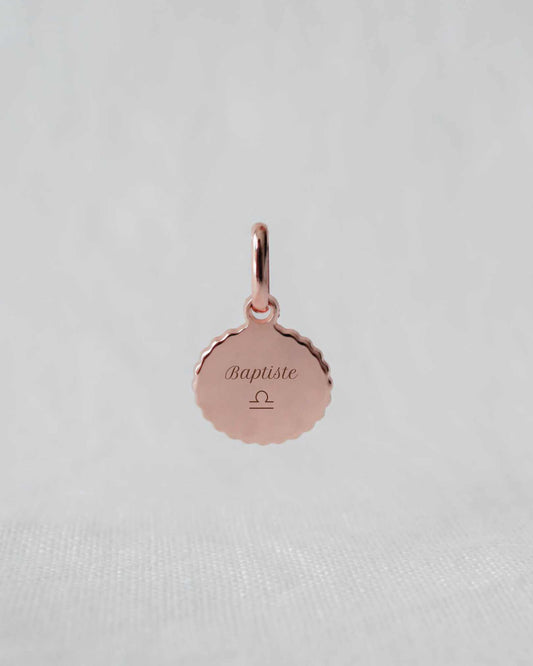 Médaille Madeleine canelé plaqué or rose