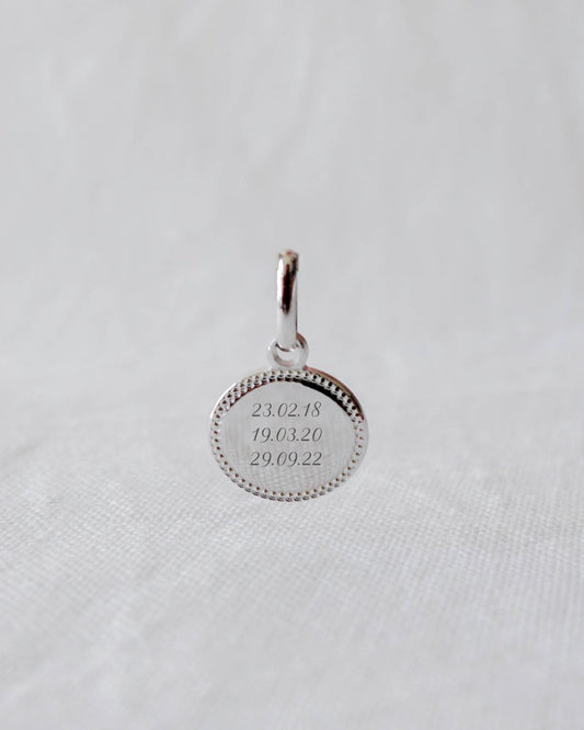 Médaille Madeleine perlé enfant argenté rhodié