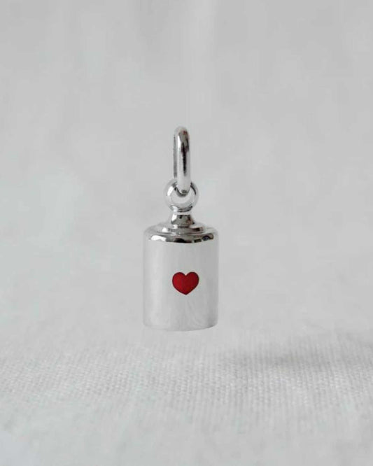 Pendentif Léopoldine Chateau x Mon Petit Poids argenté rhodié