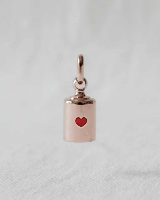 Pendentif Léopoldine Chateau x Mon Petit Poids plaqué or rose