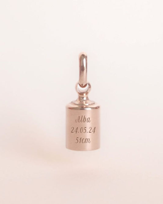 Pendentif Mon Petit Poids enfant plaqué or rose