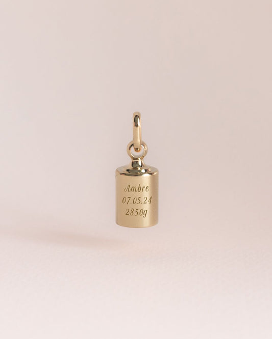 Pendentif Mon Petit Poids plaqué or jaune