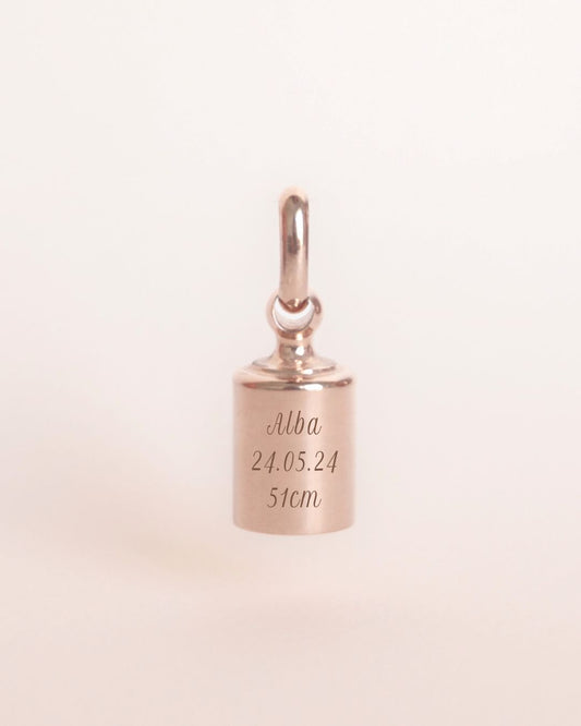 Pendentif Mon Petit Poids plaqué or rose