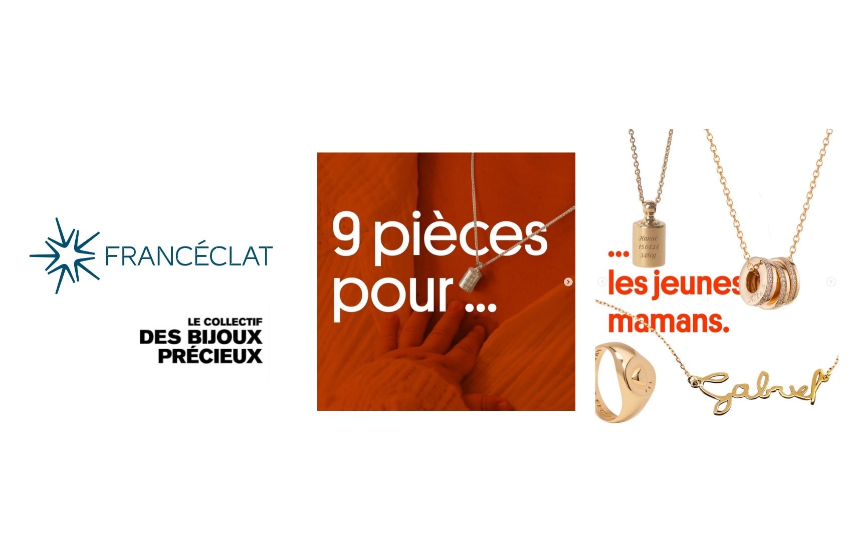 Publication Instagram sur le compte des Objets Précieux, mettant en avant les pièces à offrir pour la Fête des mères. 