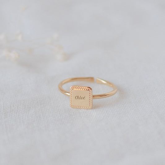 Bague Alice perlé plaqué or jaune - Mon Petit Poids