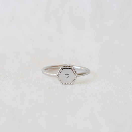 Bague Henriette perlé argenté rhodié - Mon Petit Poids