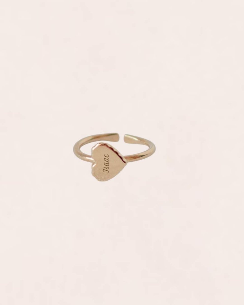Bague Joséphine canelé enfant plaqué or jaune - Mon Petit Poids