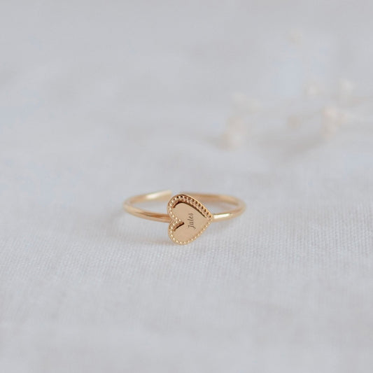 Bague Joséphine perlé plaqué or jaune - Mon Petit Poids