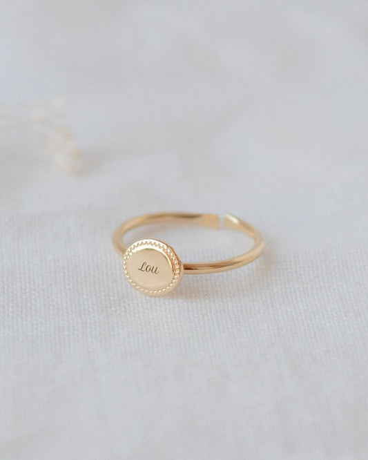 Bague Madeleine perlé plaqué or jaune - Mon Petit Poids