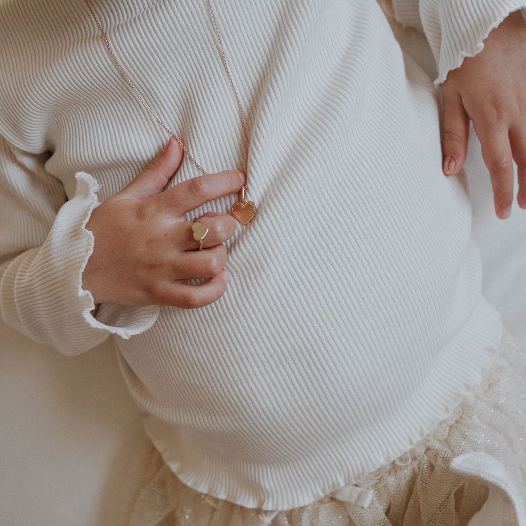 Bague Simone canelé enfant plaqué or jaune - Mon Petit Poids