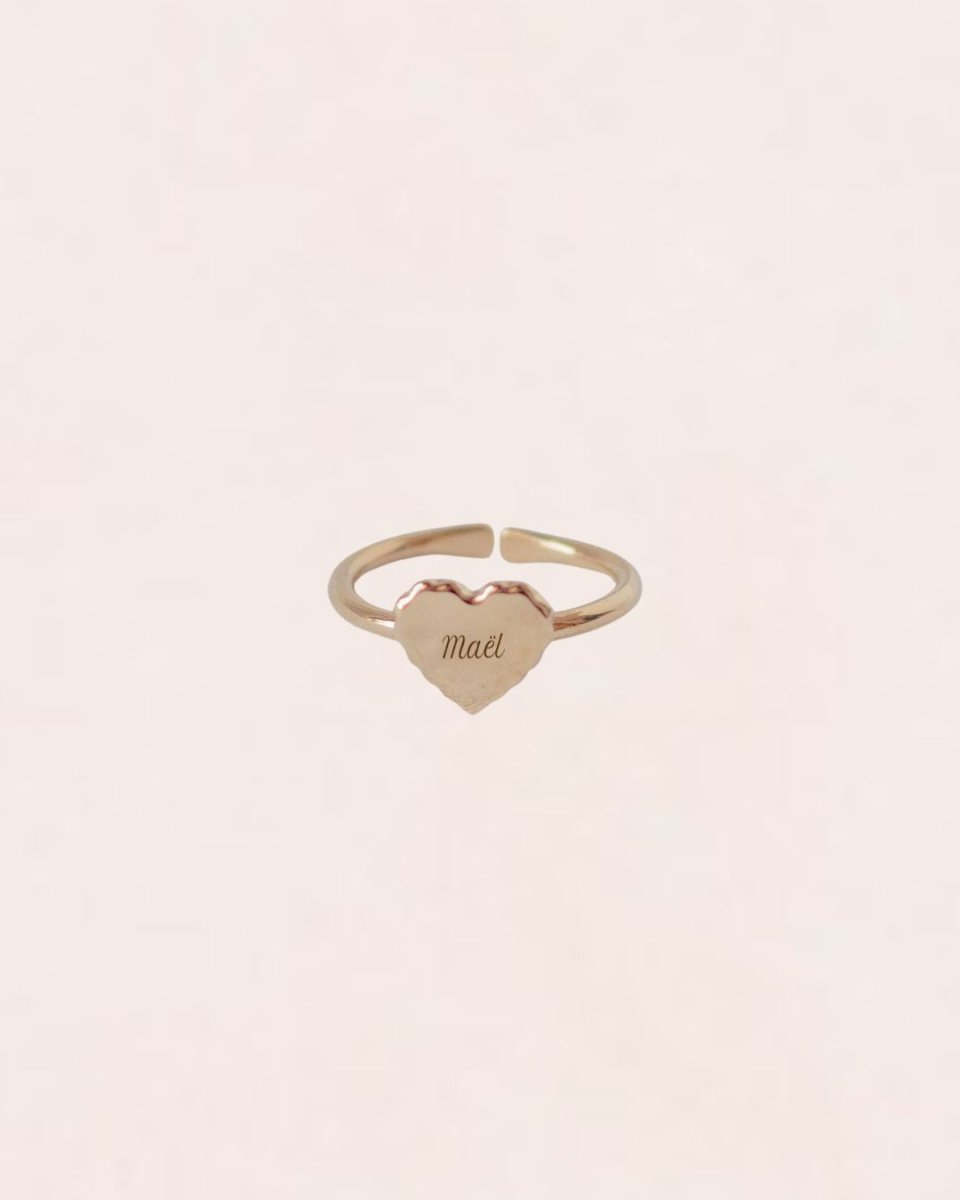 Bague Simone canelé enfant plaqué or jaune - Mon Petit Poids