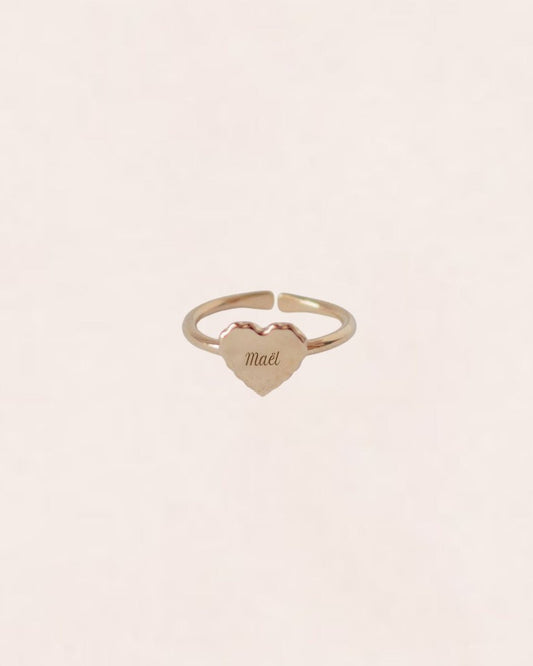 Bague Simone canelé enfant plaqué or jaune - Mon Petit Poids