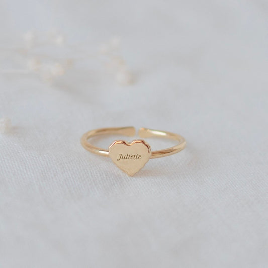 Bague Simone canelé plaqué or jaune - Mon Petit Poids