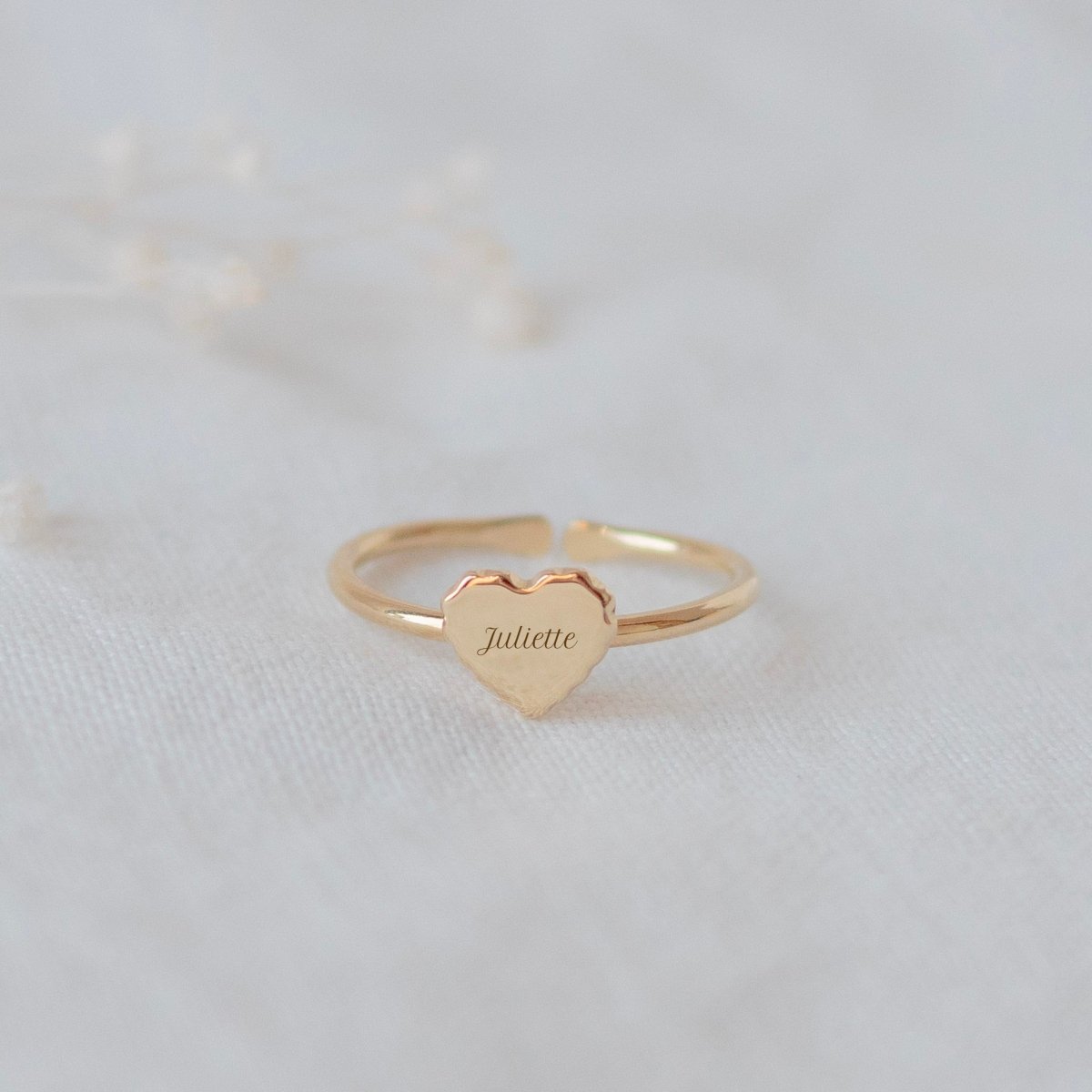 Bague Simone canelé plaqué or jaune - Mon Petit Poids