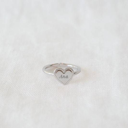 Bague Simone perlé enfant argenté rhodié - Mon Petit Poids