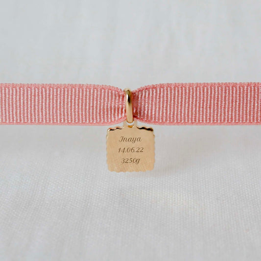 Bracelet Alice canelé plaqué or jaune - Mon Petit Poids
