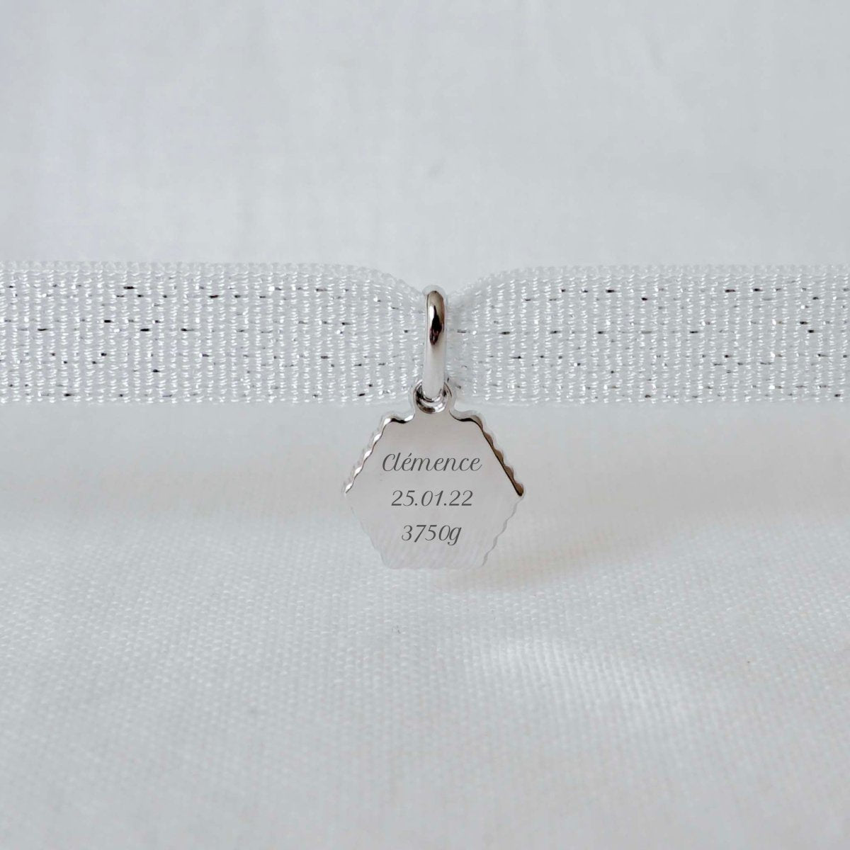 Bracelet Henriette canelé argenté rhodié - Mon Petit Poids