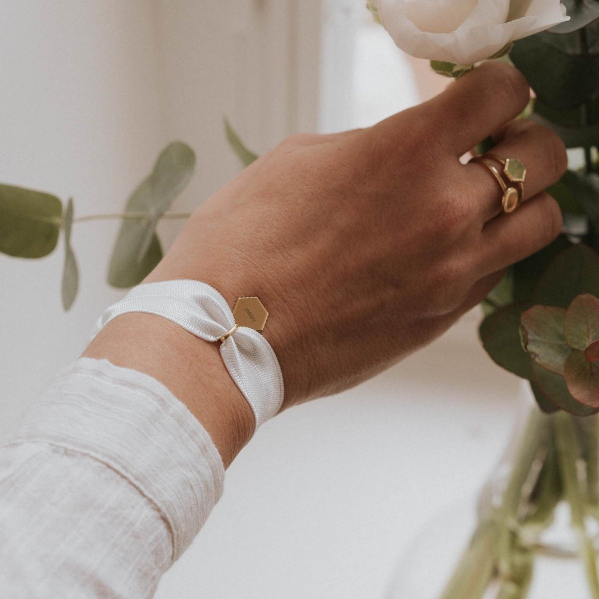 Bracelet Henriette canelé plaqué or jaune - Mon Petit Poids