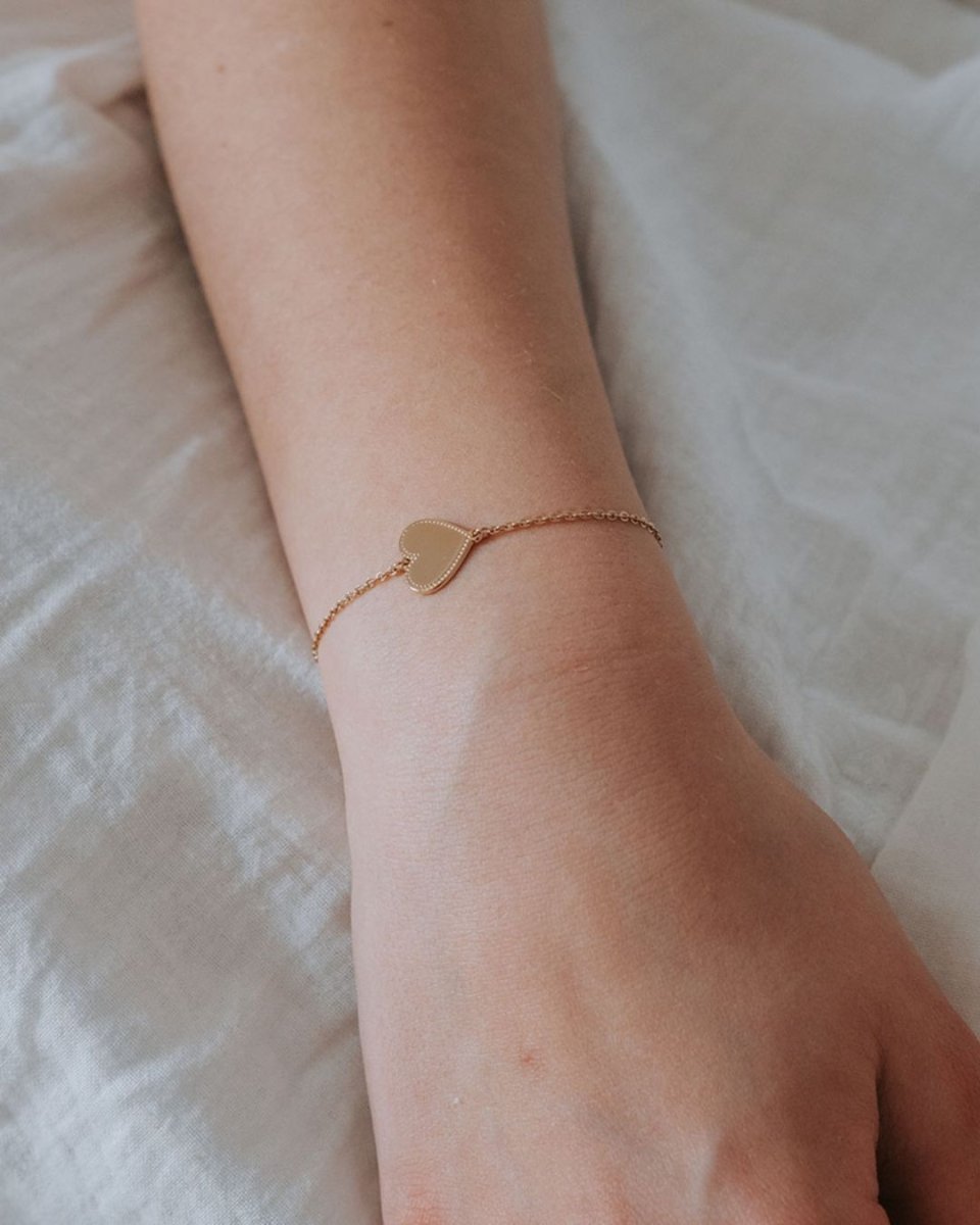 Bracelet médaille Joséphine enfant plaqué or jaune - Mon Petit Poids