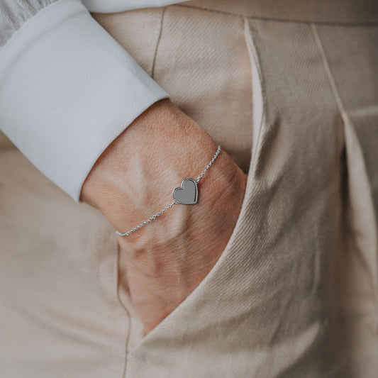 Bracelet médaille Simone argenté rhodié - Mon Petit Poids