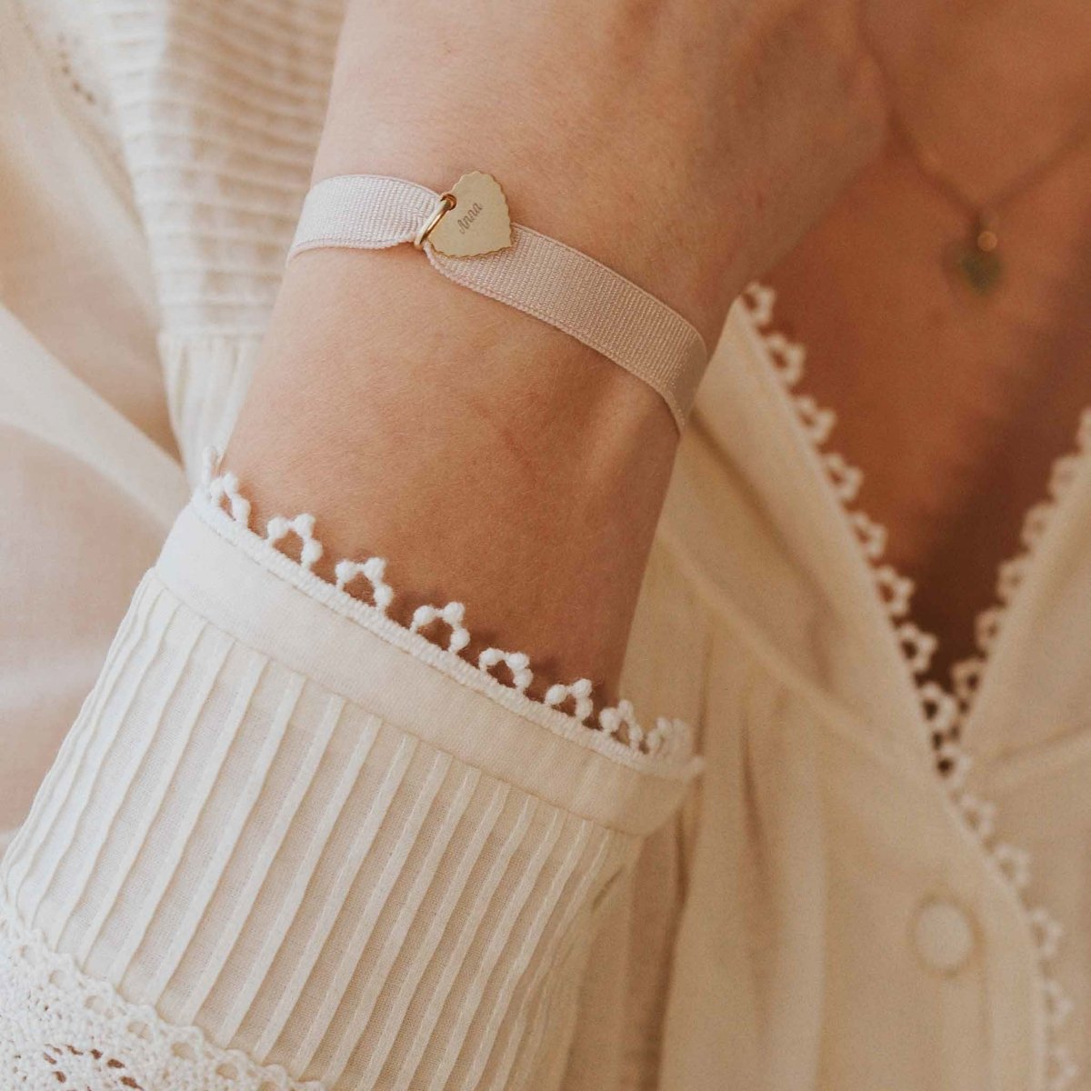 Bracelet Simone canelé plaqué or jaune - Mon Petit Poids