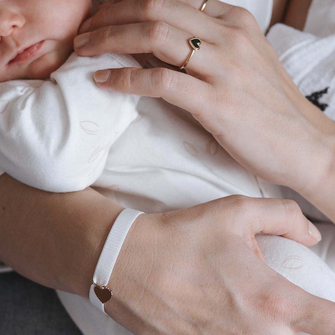 Bracelet Simone canelé plaqué or rose - Mon Petit Poids