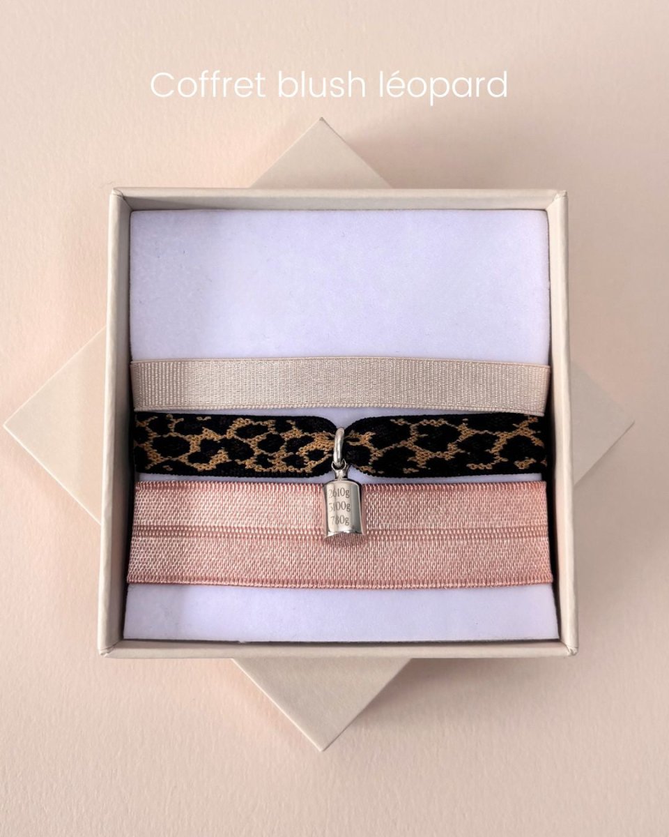 Coffret bracelets Mon Petit Poids léopard argenté rhodié - Mon Petit Poids